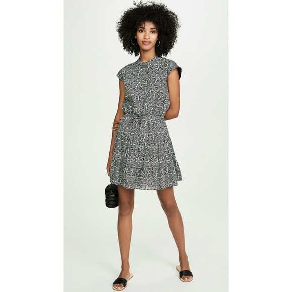 Rebecca Minkoff Women's Ollie Botanical Print Mini Dress Black Multi Siz… - Picture 2 of 8